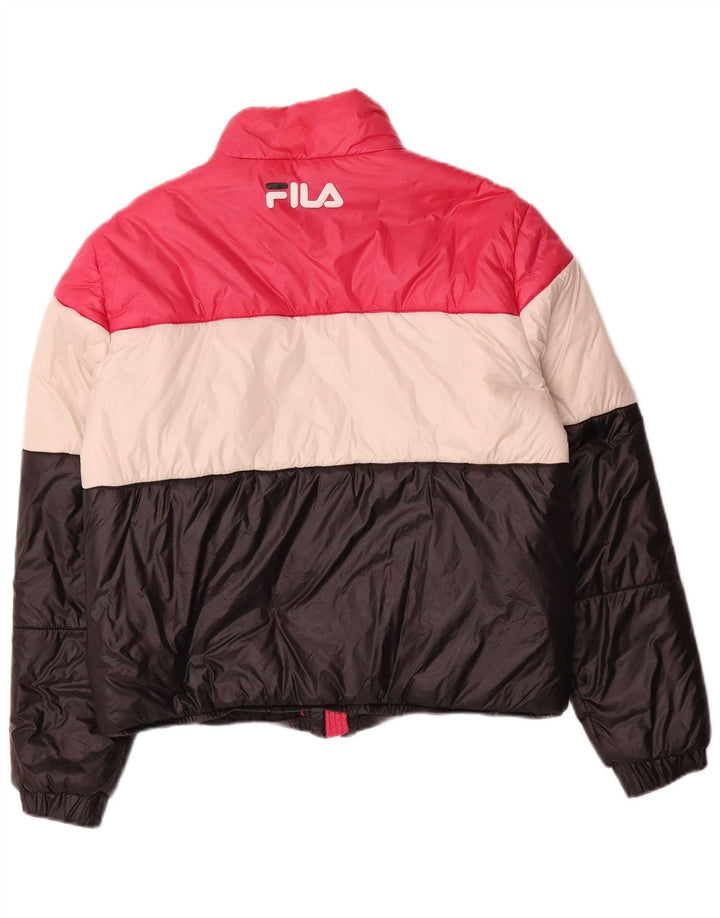 Fila Polstret Damejakke UK 16 Stor flerfarvet Colourblock Polyester