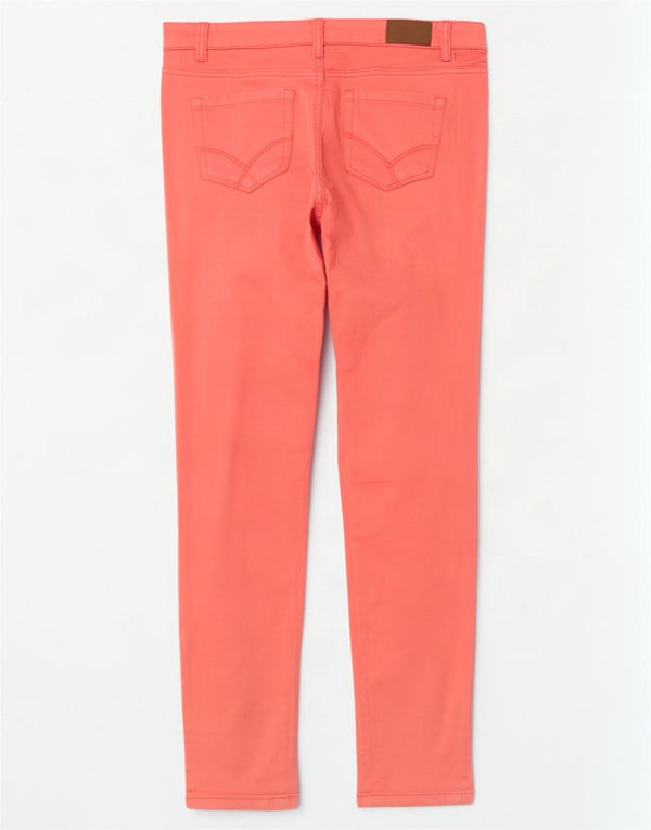 Dack's Womens Slim Fit Casual Trousers IT 46 Large W34 L30 Pink Cotton