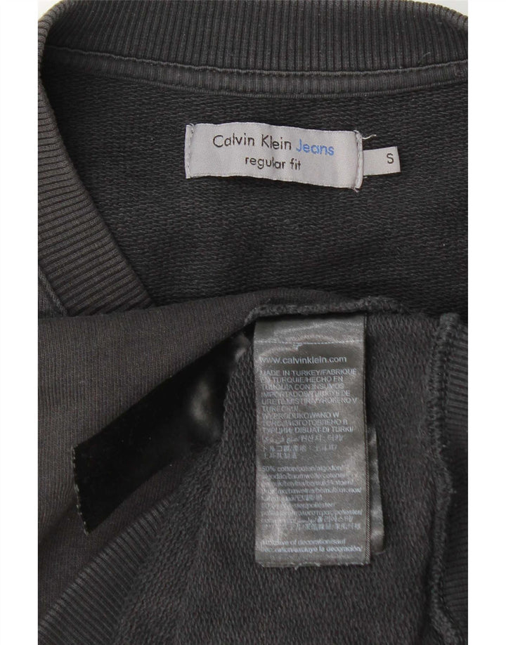 Calvin Klein Jeans Herre Regular Fit Sweatshirt Jumper lille grå bomuld