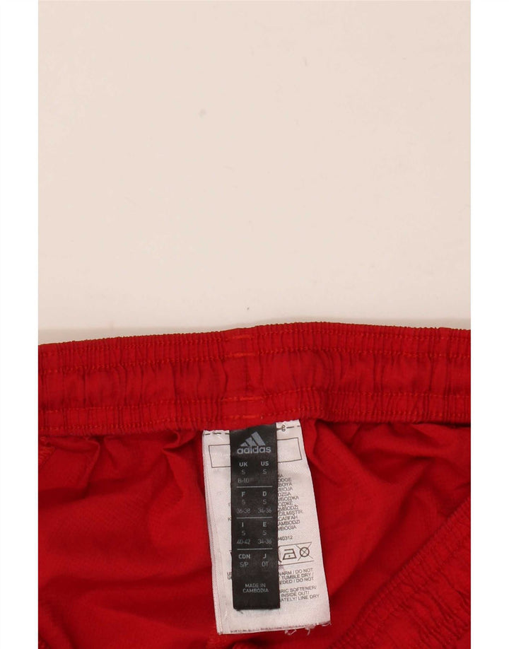 Adidas Womens Aeroready Sport Shorts UK 8/10 Small Red Polyester
