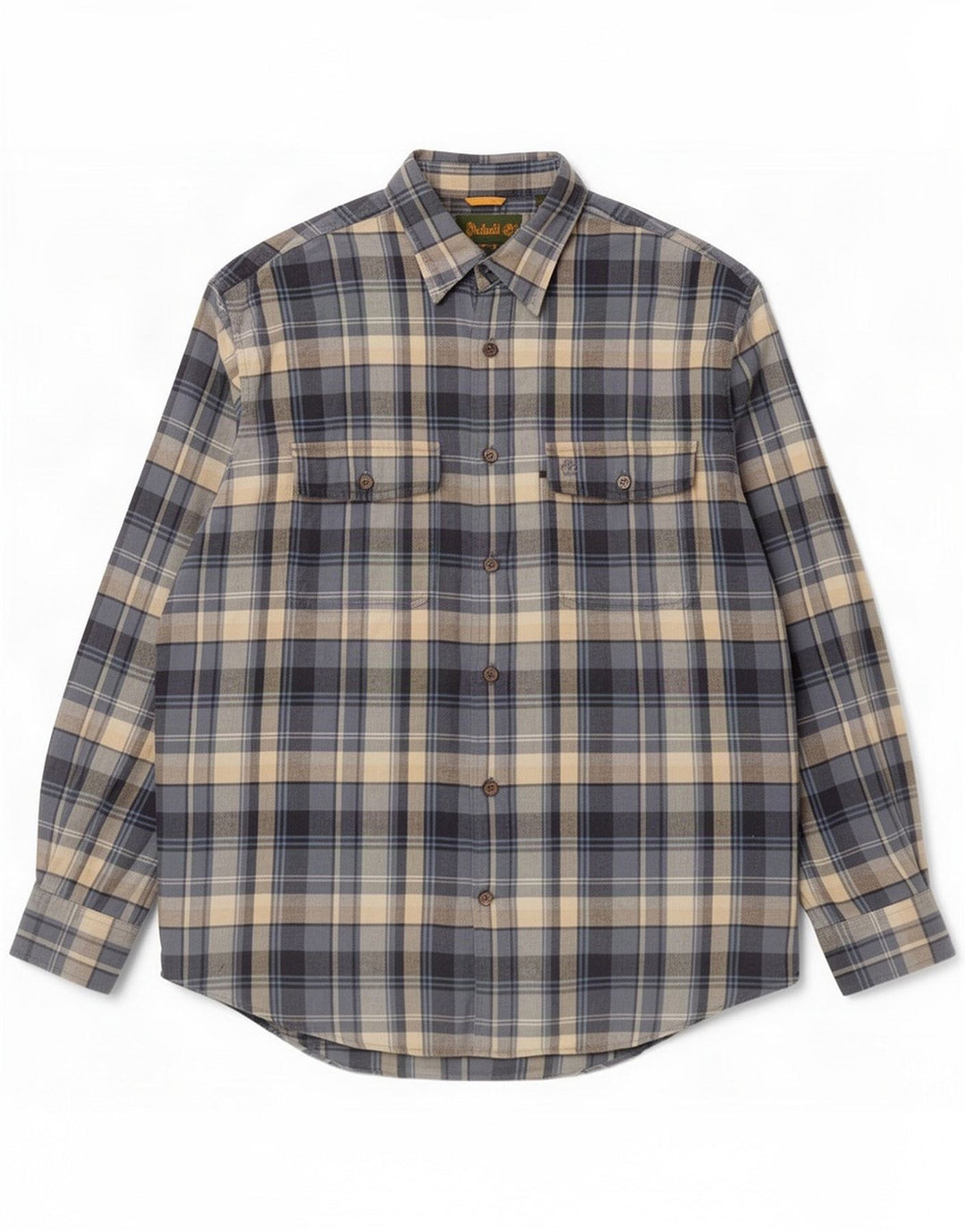 Timberland Flannelskjorte til mænd Medium Blue Plaid Cotton