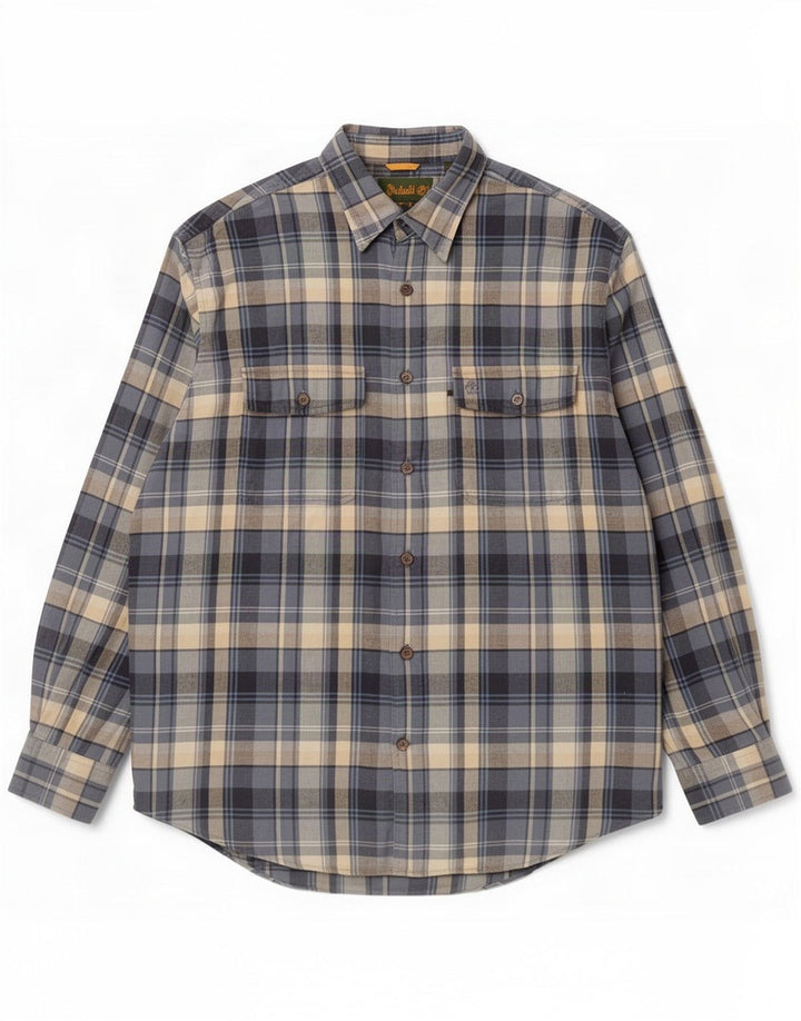 Timberland Flannelskjorte til mænd Medium Blue Plaid Cotton