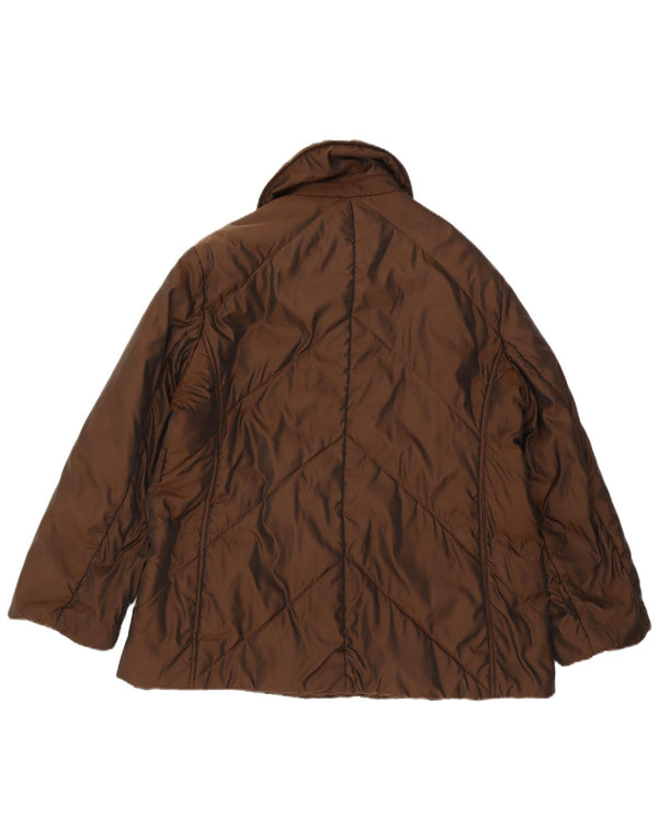ELENA MIRO polstret jakke til kvinder UK 18 XL Brun polyester