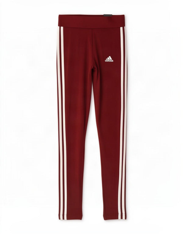 Adidas Dame Leggings UK 4/6 XS Bourgogne bomuld