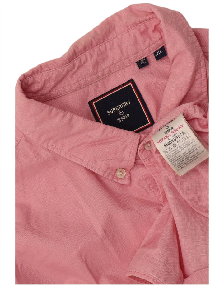 Superdry Herreskjorte XL Pink Bomuld