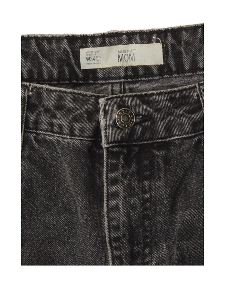 Topshop Dame Mom Tapered Jeans W34 L26 Grå