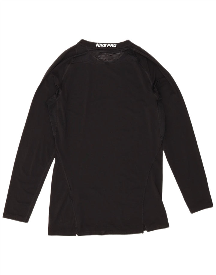 Nike Dame Dri Fit Top Langærmet UK 14 Stor Sort Polyester