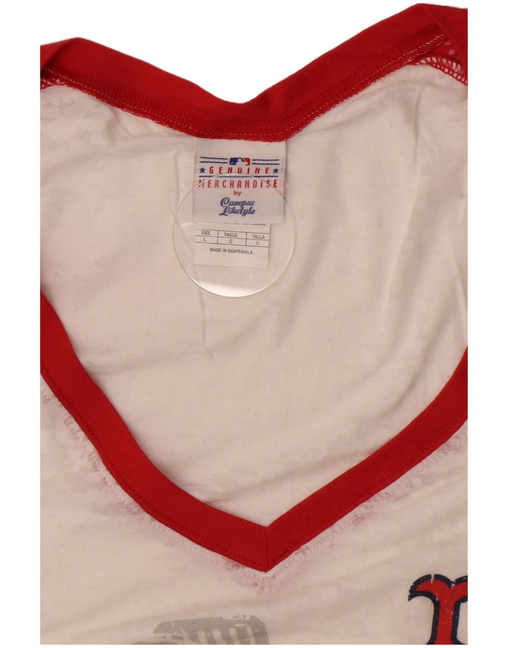 Ægte Merchandise Herre Boston Red Sox Grafisk T-Shirt Top Stor Hvid