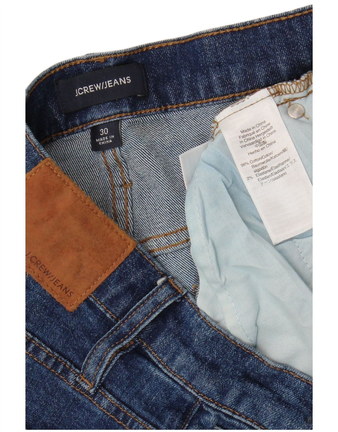 J. CREW Lige jeans til kvinder W30 L27 blå bomuld