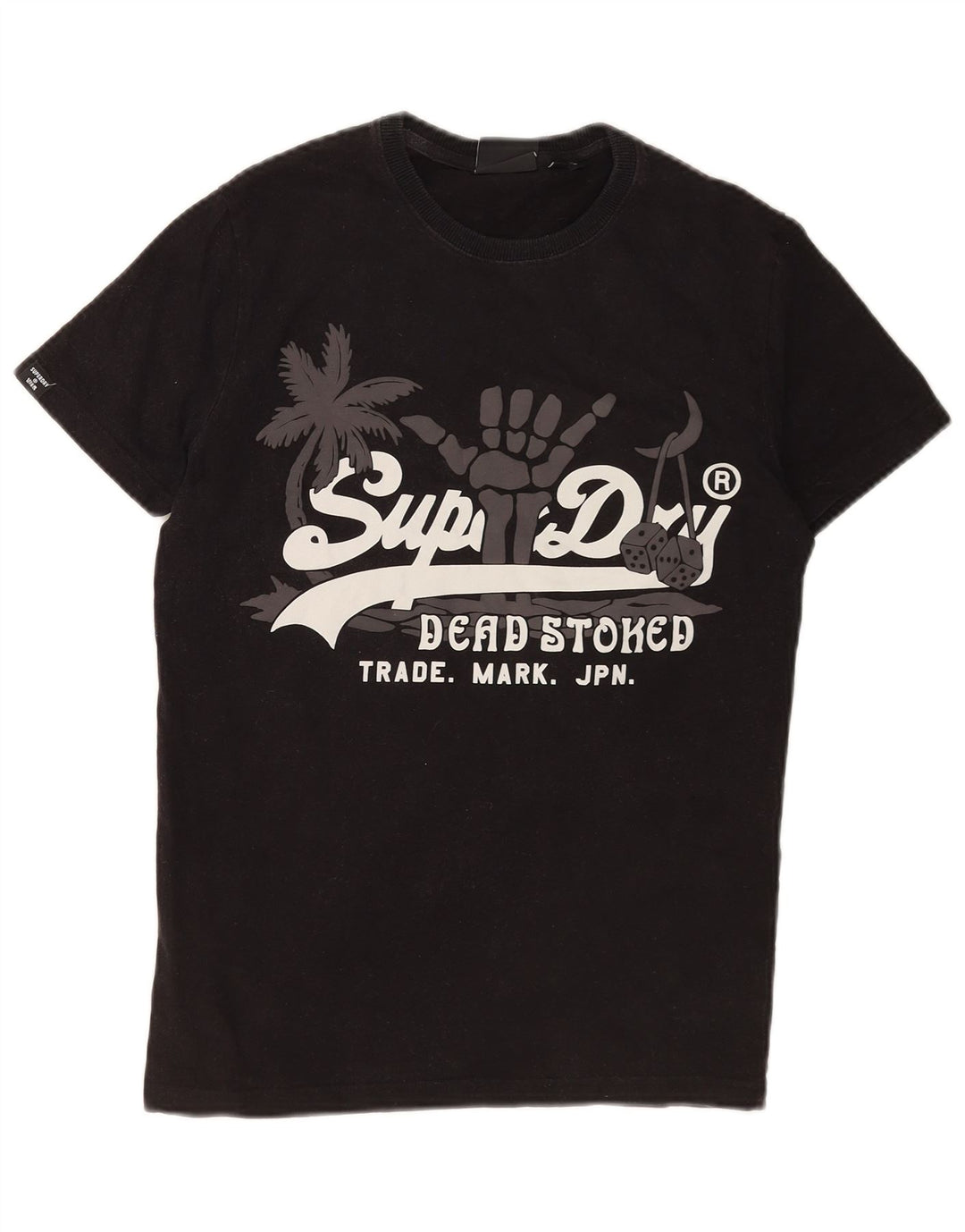 Superdry Grafisk T-shirt top til mænd, lille sort
