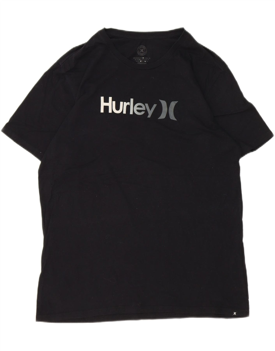 HURLEY Mens Graphic T-Shirt Top Large Black Vintage Hurley and Second-Hand Hurley from Messina Hembry 