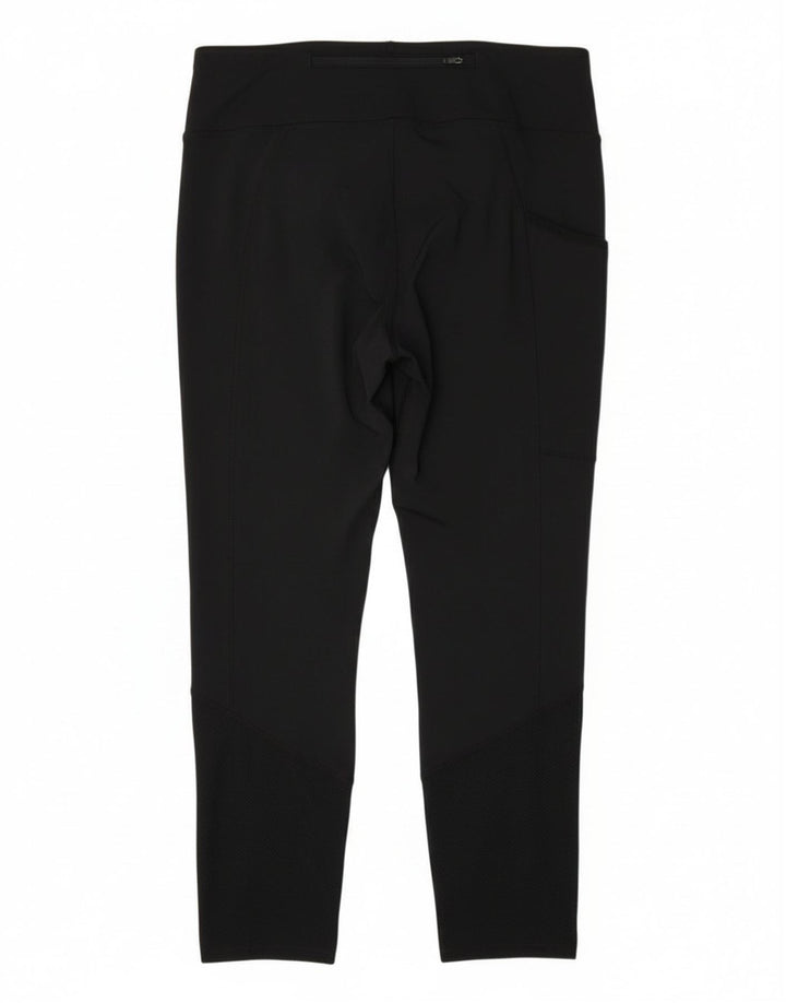 Nike Dame Dri Fit Capri Leggings UK 8 Small Black Polyester