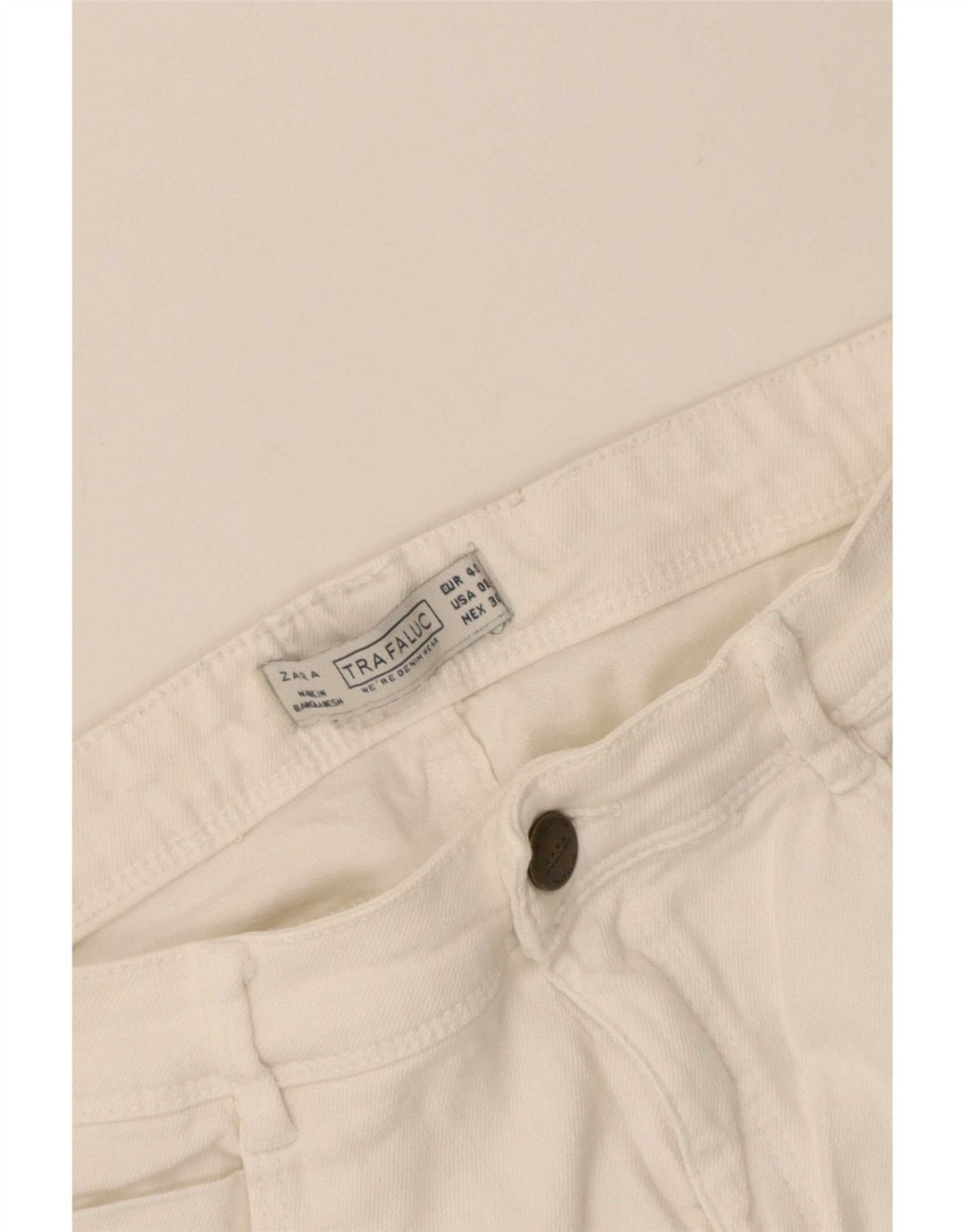 Zara Dame Trafaluc Slim Jeans EU 40 Medium W30 L30 Hvid