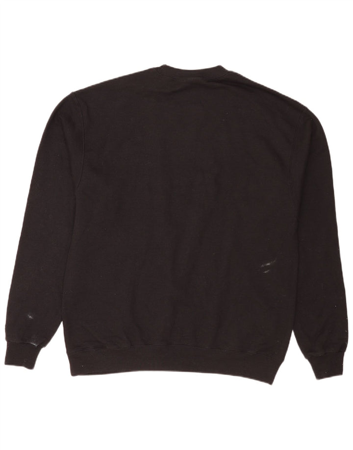 Champion Herre Sweatshirt Jumper Large Sort Bomuld