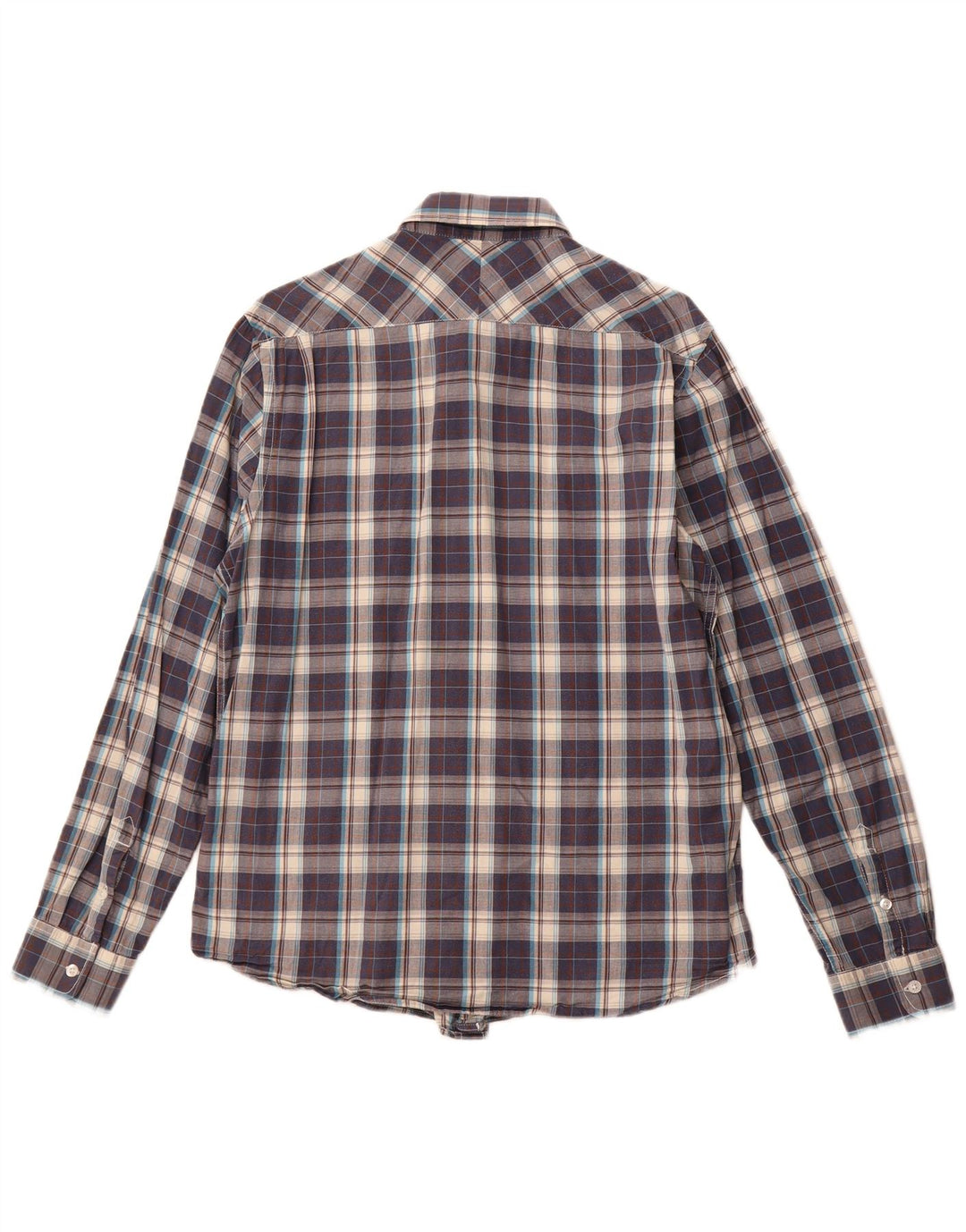 LEE herreskjorte stor marineblå ternet bomuld