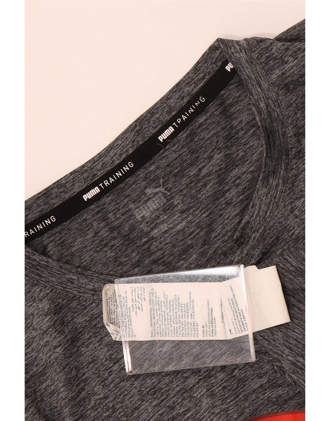 Puma Herre Trænings Grafisk T-Shirt Top XL Grå Flecked Polyester