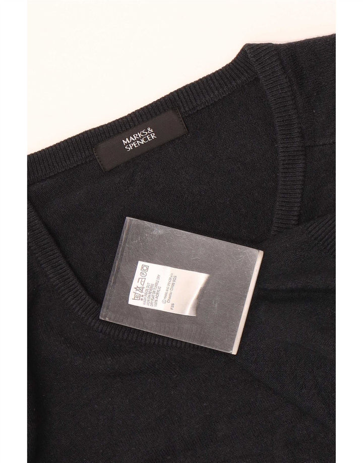 Marks & Spencer Herre V-hals sweater XL marineblå akryl