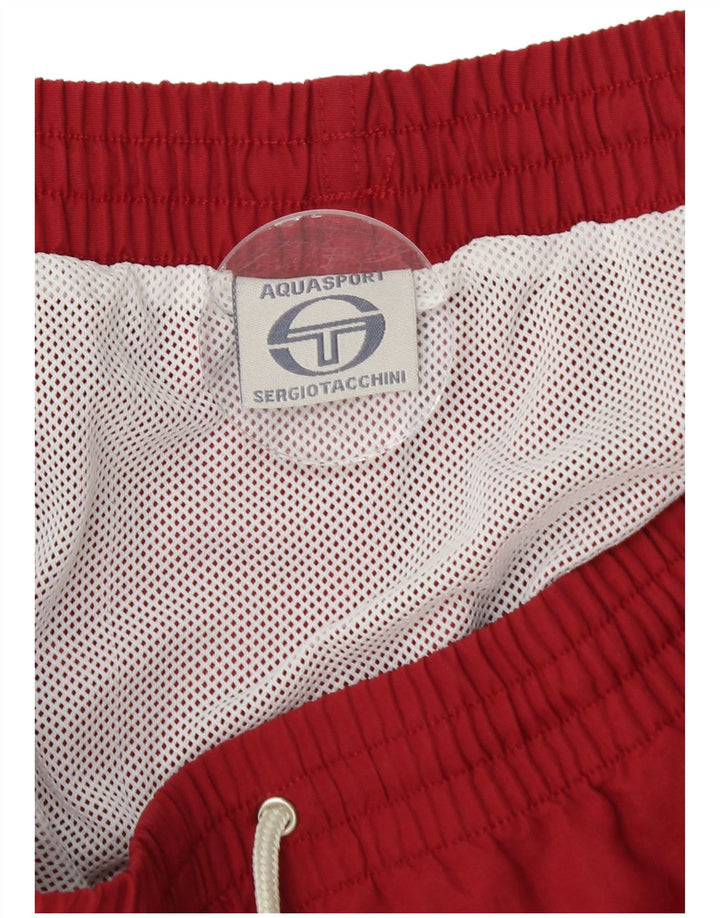 Sergio Tacchini Badeshorts til mænd 2XL Rød Colourblock Polyamid