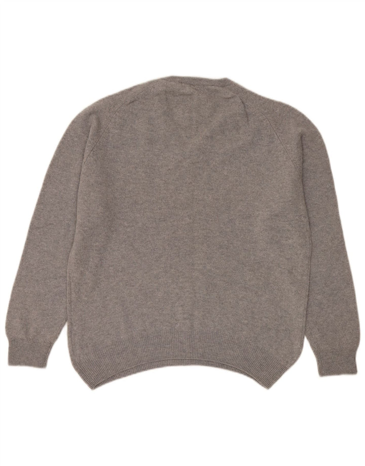 Marks & Spencer Dame Blue Harbor V-hals sweater UK 14 Medium Grey