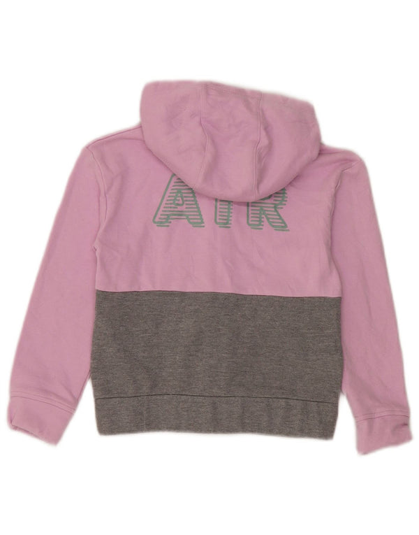 Nike hættetrøje med lynlås til piger 6-7 år Pink Colourblock Bomuld