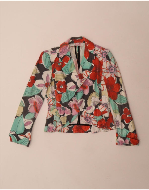 Gaudi Dame 2-knaps blazerjakke EU 40 Medium Multicolored Floral