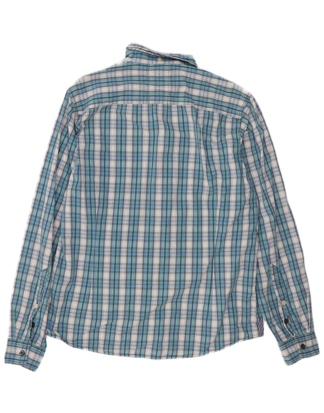 White Stuff Herre Slim Fit skjorte Medium Blue Ternet bomuld
