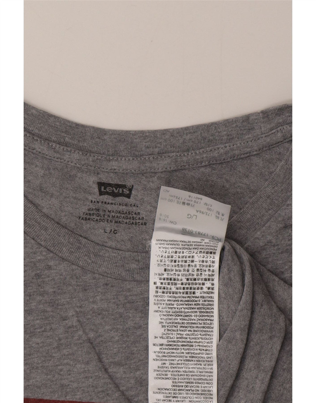 LEVI'S Herre Grafisk T-Shirt Top Stor Grå