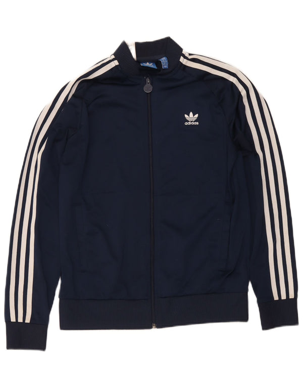 Adidas Drenge Træningsdragt Topjakke 13-14 År Marineblå Polyester