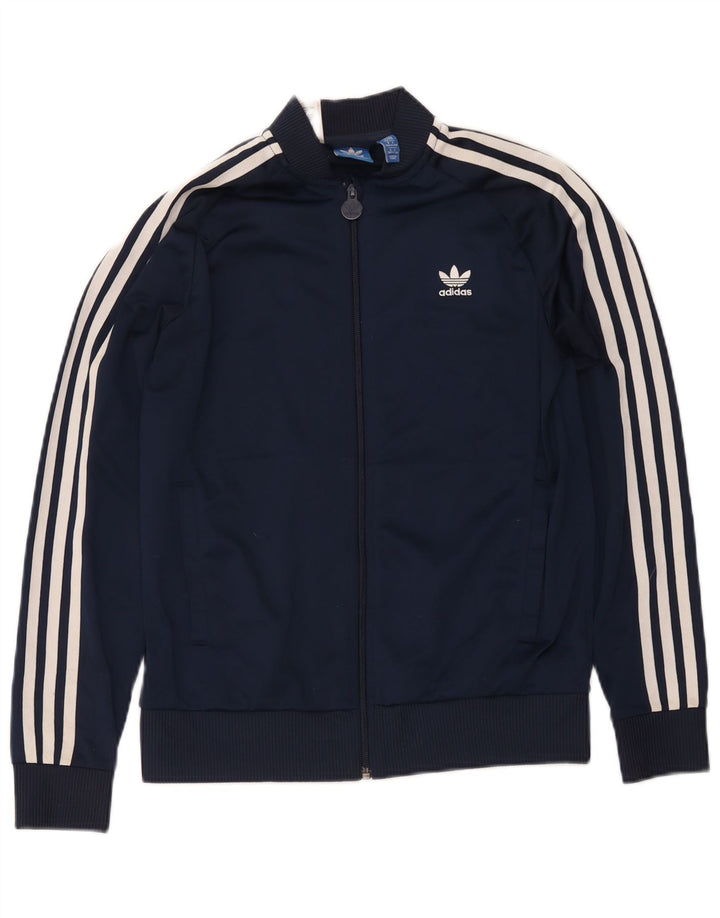 Adidas Drenge Træningsdragt Topjakke 13-14 År Marineblå Polyester