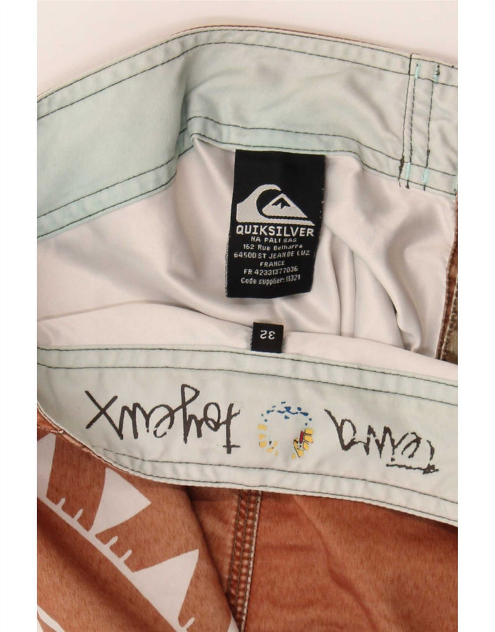 Quiksilver Herre grafiske svømmeshorts Medium Brun Geometrisk Polyester