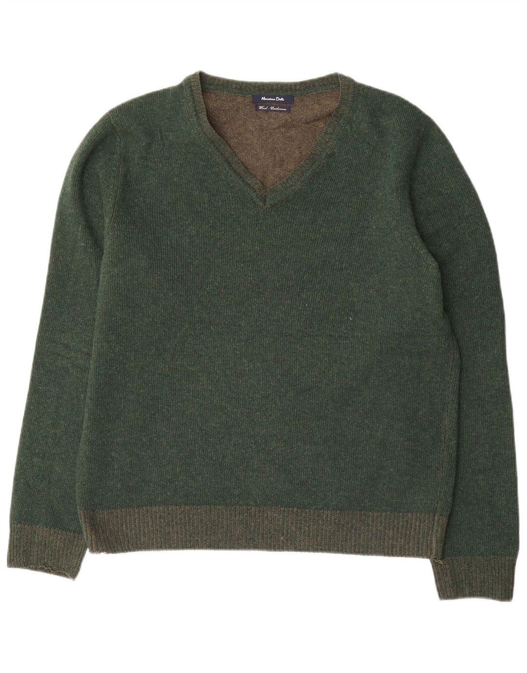 Massimo Dutti Herre V-hals sweater Medium Grøn Uld