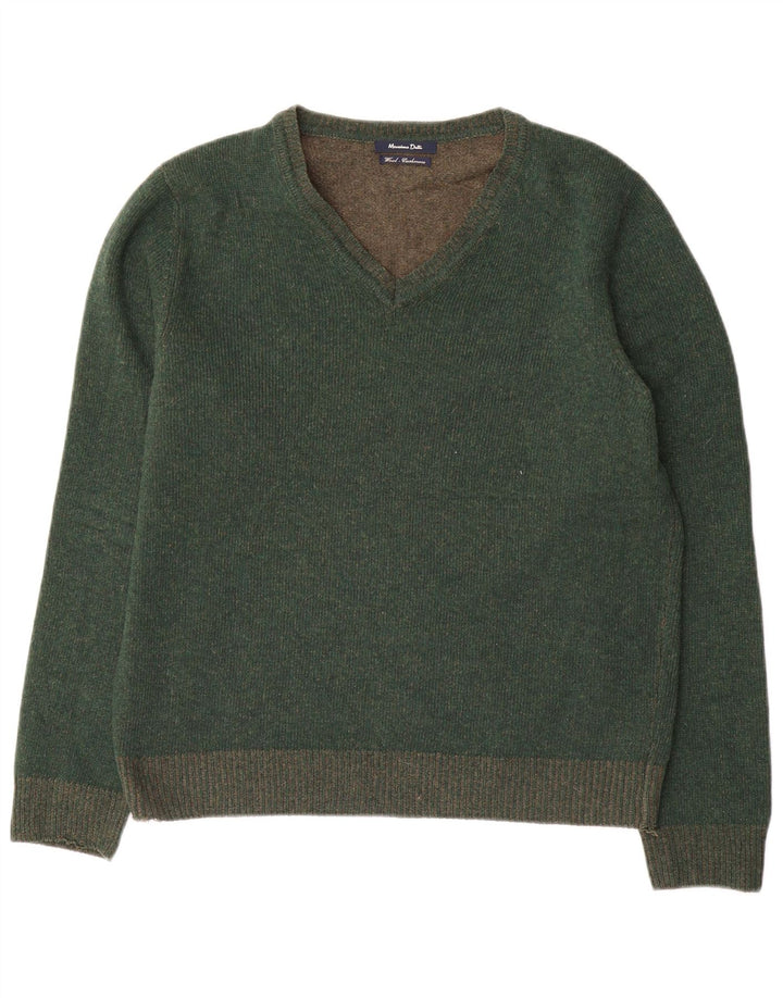 Massimo Dutti Herre V-hals sweater Medium Grøn Uld
