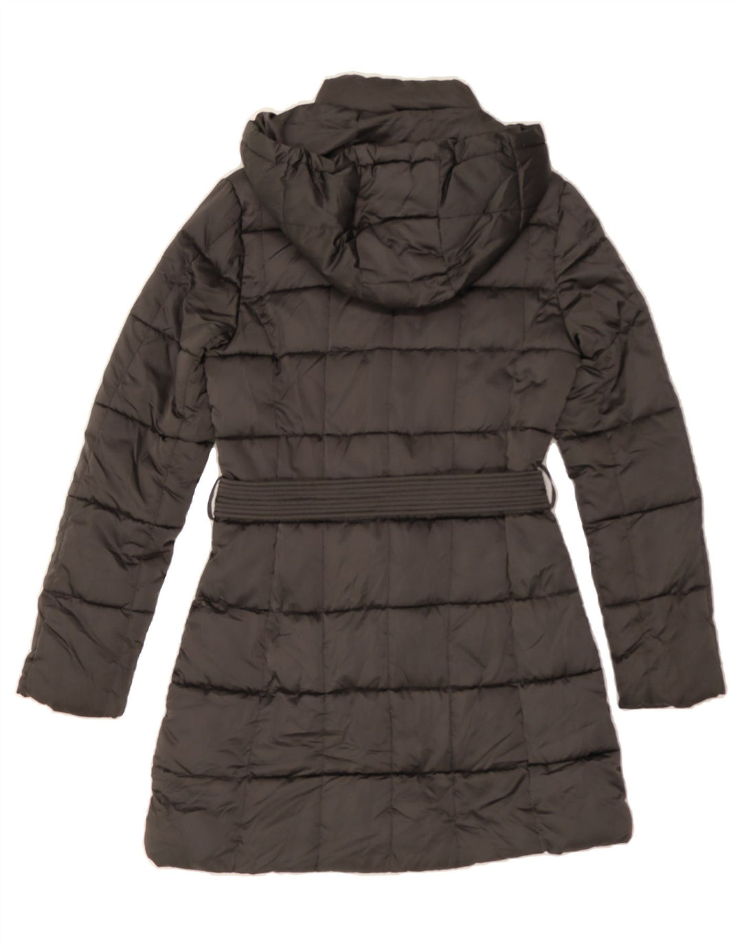CHAMPION Womens Hooded Padded Coat UK 10 Small Grey Vintage Champion and Second-Hand Champion from Messina Hembry 