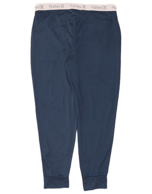 Hurley Womens Grafisk træningsdragt Bukser Joggers UK 16 Large Navy Blue