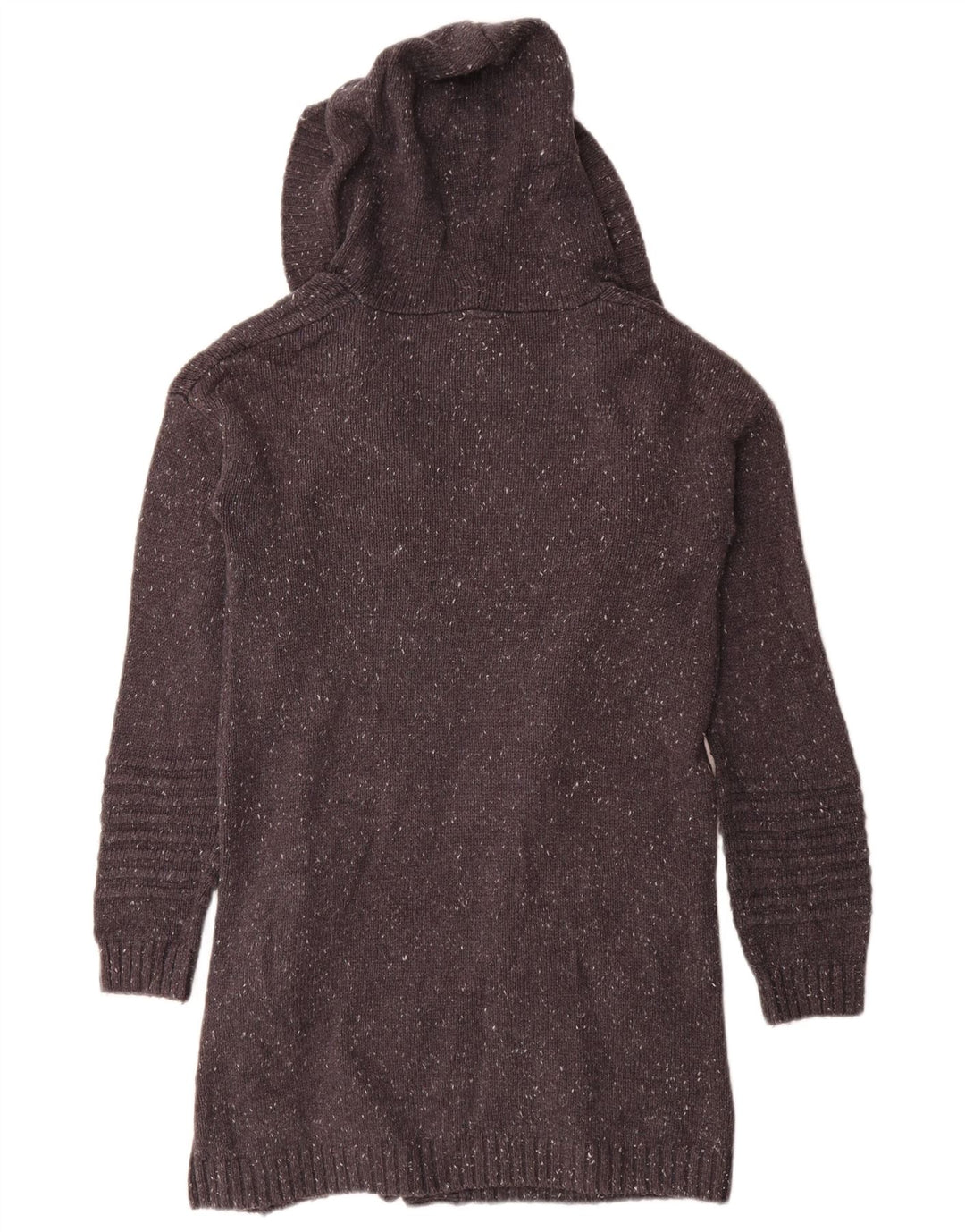 Rip Curl Dame Longline Åben Cardigan Sweater UK 14 Medium Grey Flecked
