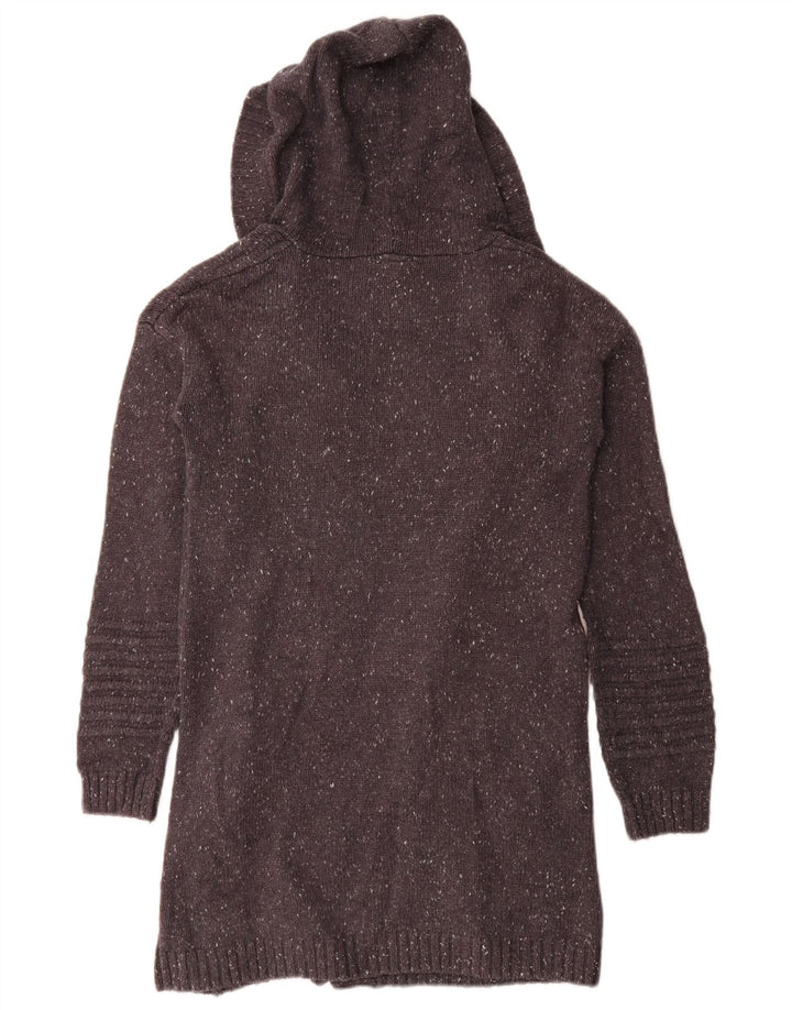 Rip Curl Dame Longline Åben Cardigan Sweater UK 14 Medium Grey Flecked