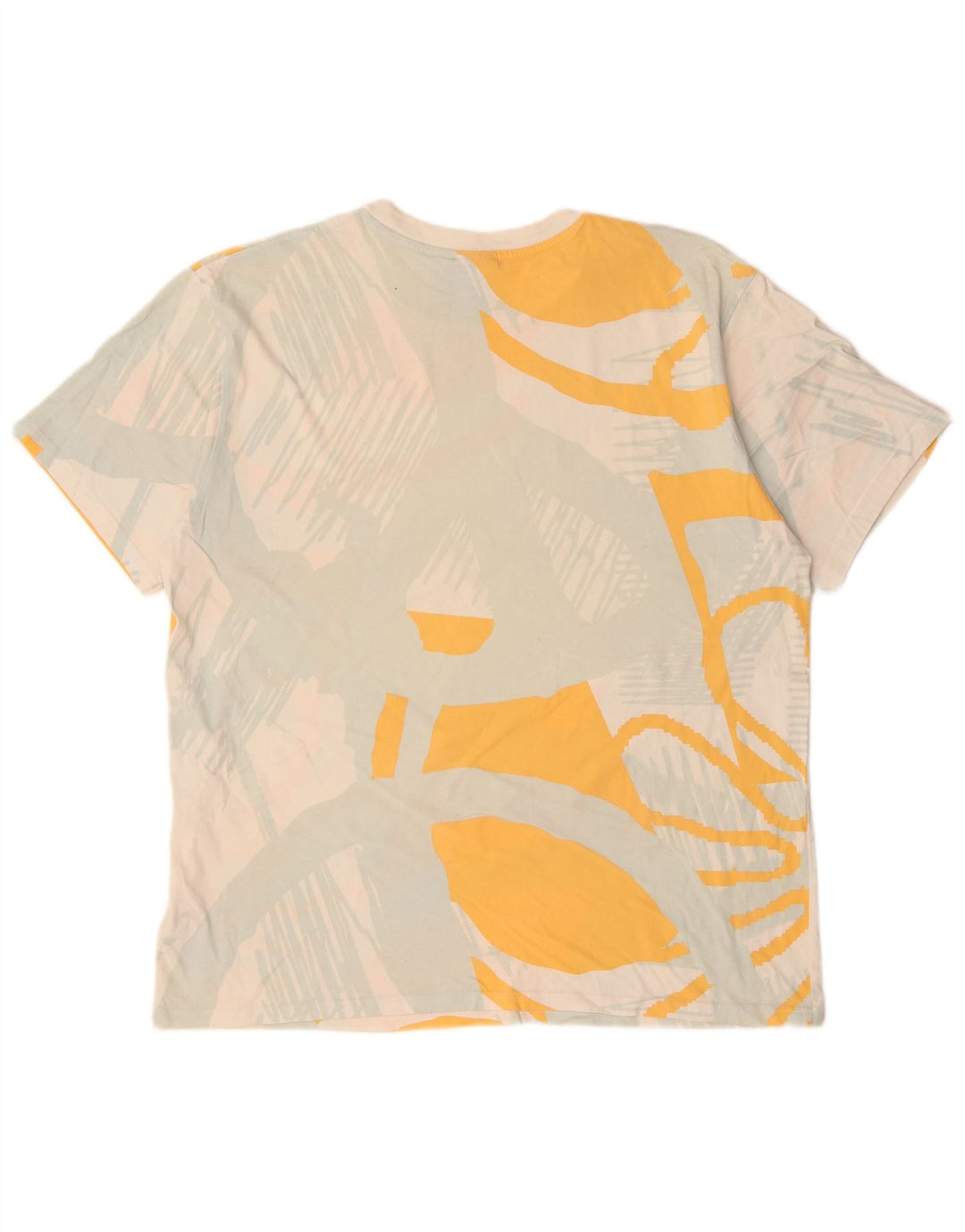 ADIDAS Grafisk T-shirt top til mænd XL Hvid Colourblock Bomuld