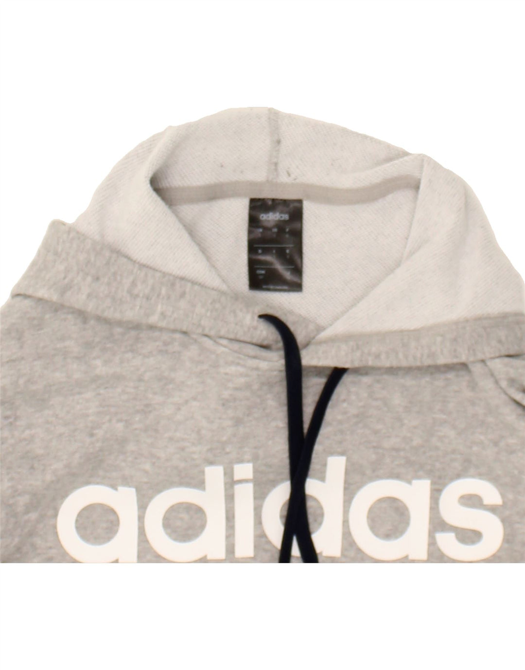 ADIDAS Mens Graphic Hoodie Jumper Small Grey Cotton Vintage Adidas and Second-Hand Adidas from Messina Hembry 