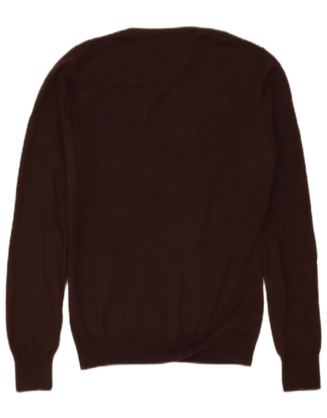 Massimo Dutti Dame V-hals sweater UK 10 Lille brun silke