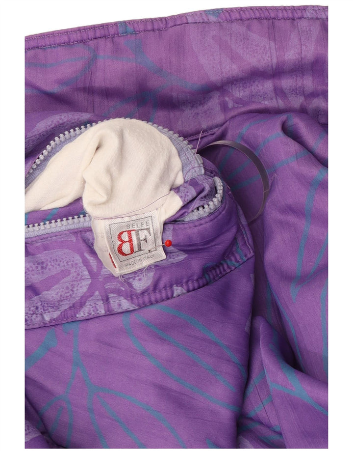 Belfe Womens Oversized Vendbar Jakke UK 14 Large Purple Floral