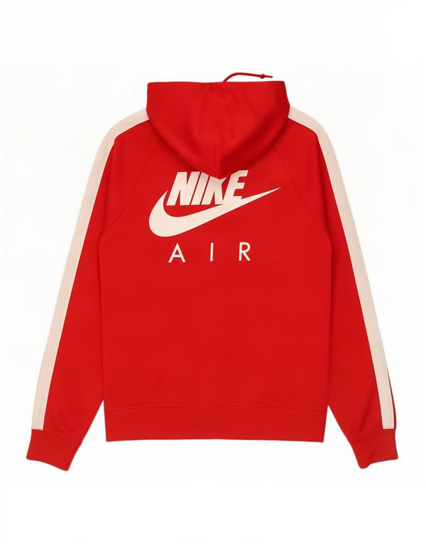 Nike Herre grafisk hættetrøje med lynlås, lille rød Colourblock Polyester