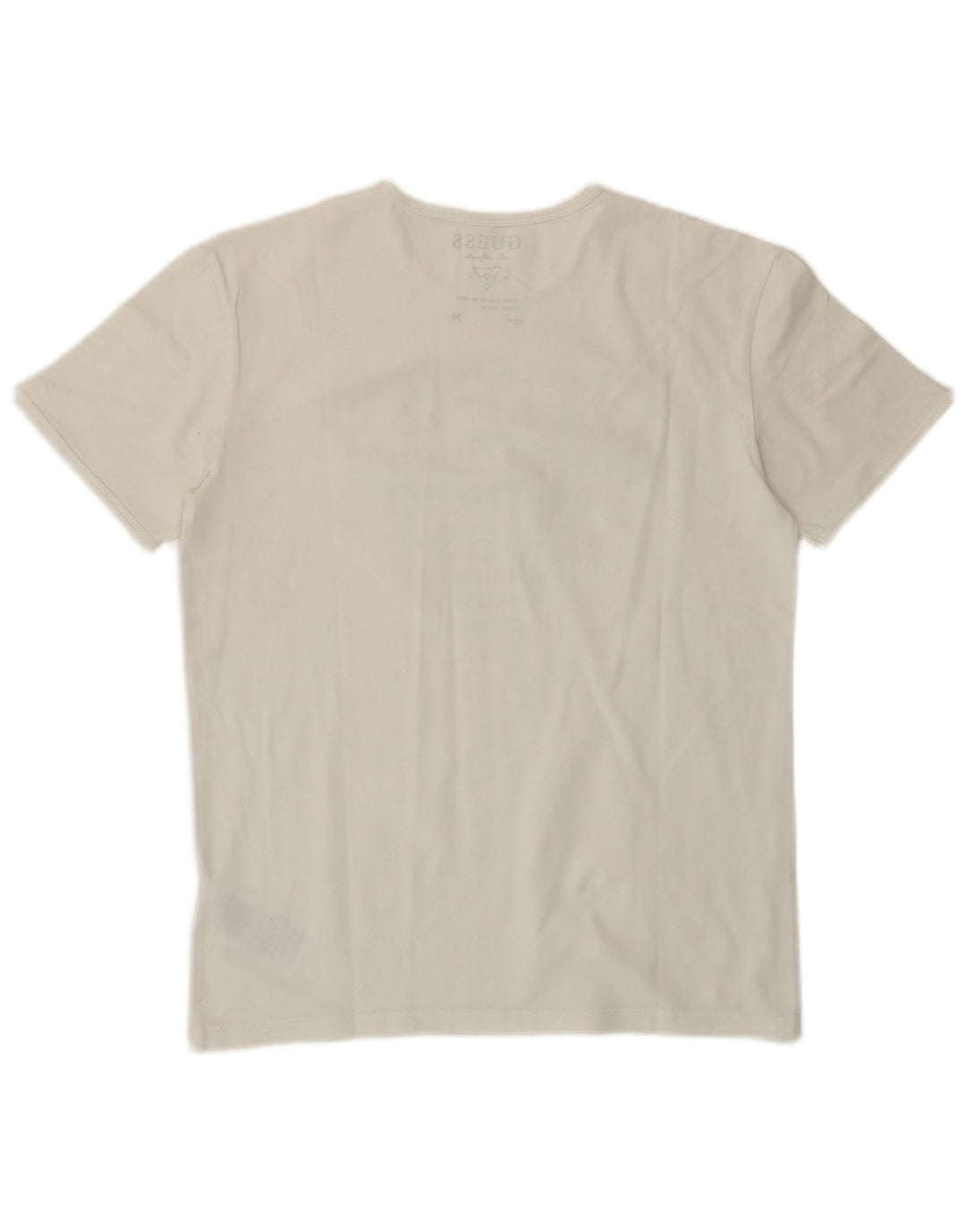 Guess Grafisk T-shirt top til kvinder EU 38 Mellem hvid bomuld Klassisk