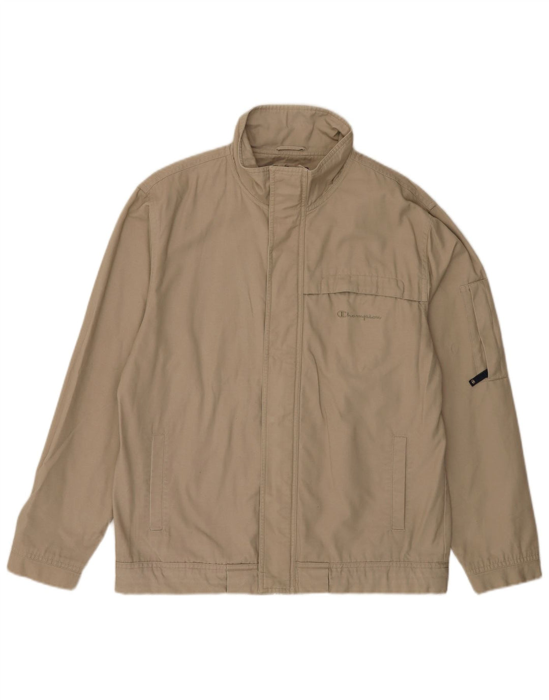 CHAMPION Herre Utility Jacket UK 40 Stor Beige Bomuld