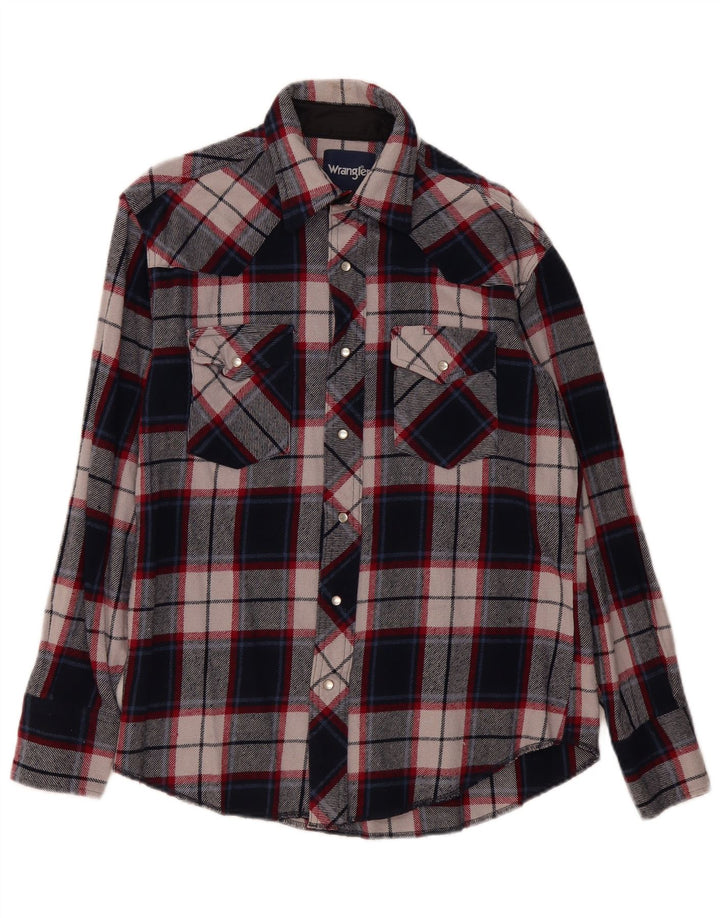 Wrangler Flanelskjorte til mænd Medium marineblå ternet bomuld