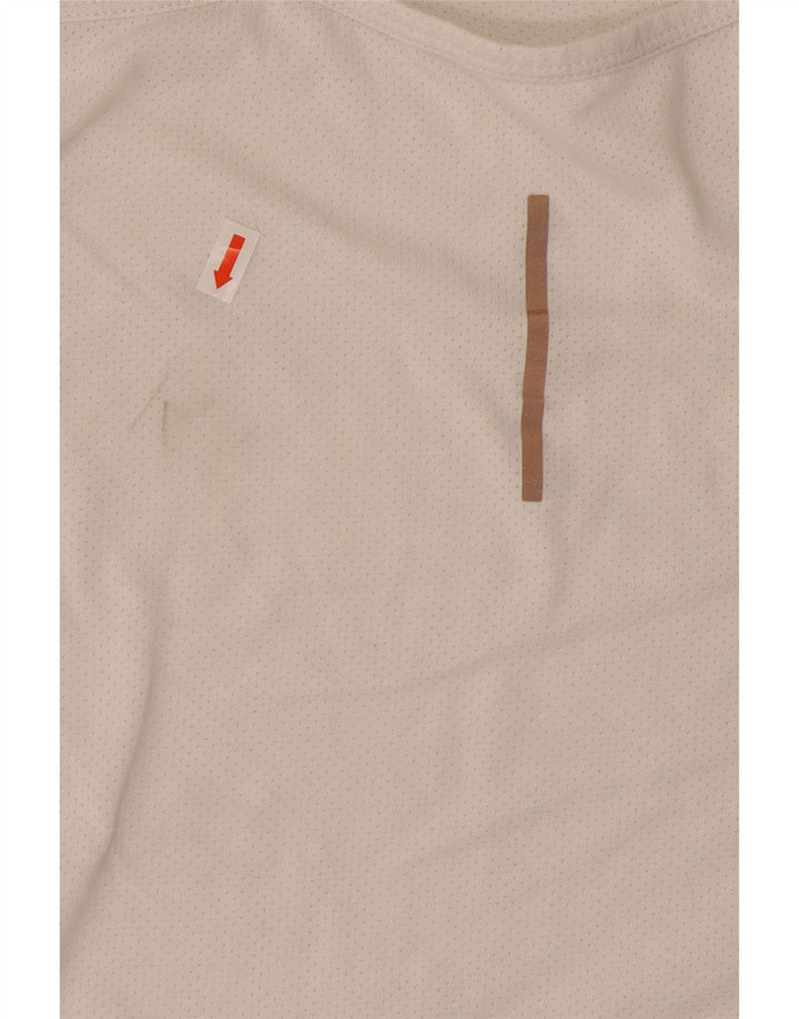 Nike Dame Dri Fit Vest Top UK 14 Large Off White Polyester