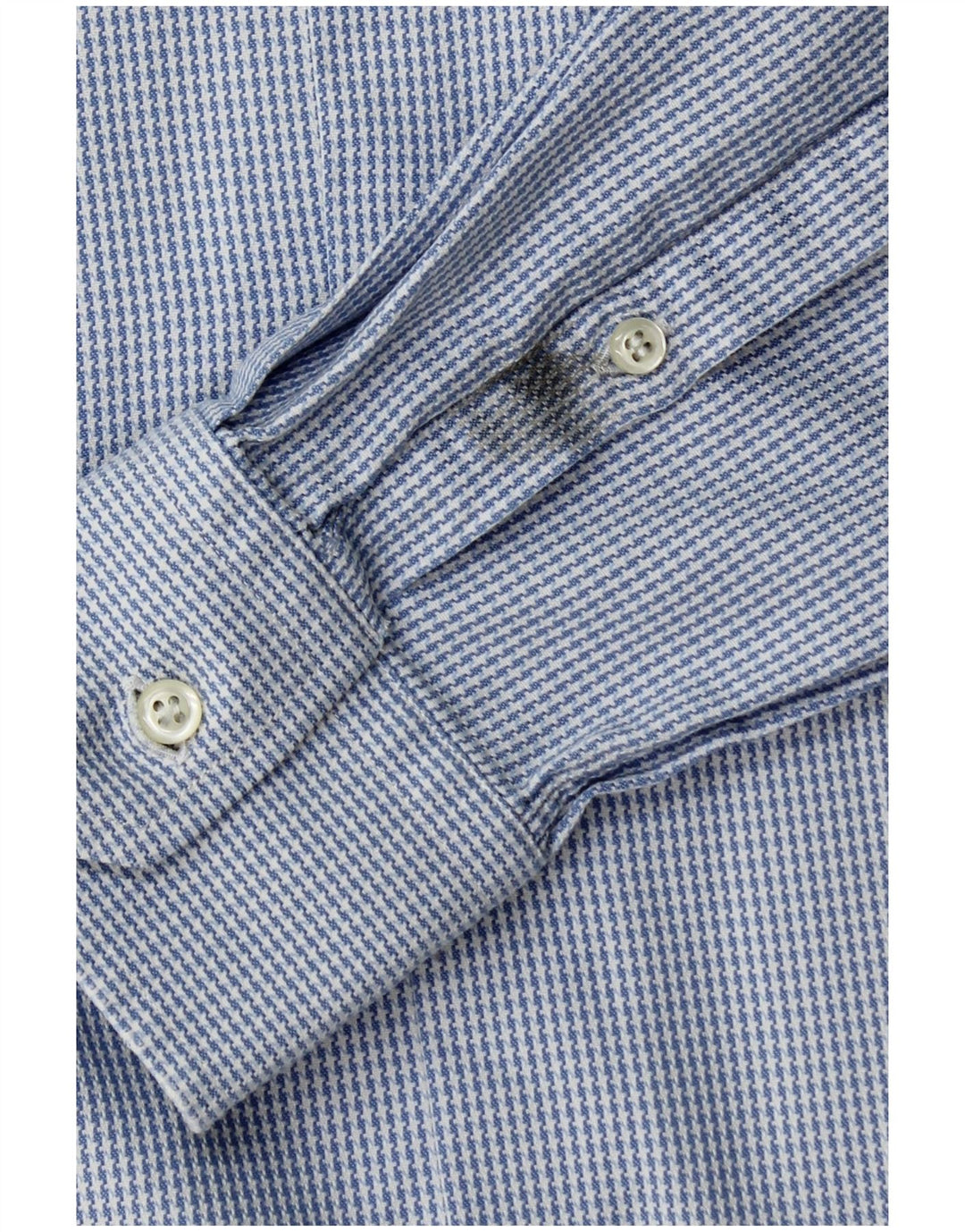 Boggi Herre Custom Fit skjorte størrelse 40 15 1/2 Medium Blue Houndstooth Bomuld