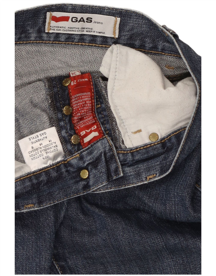 GAS Dame Slim Jeans W28 L34 Blå Bomuld