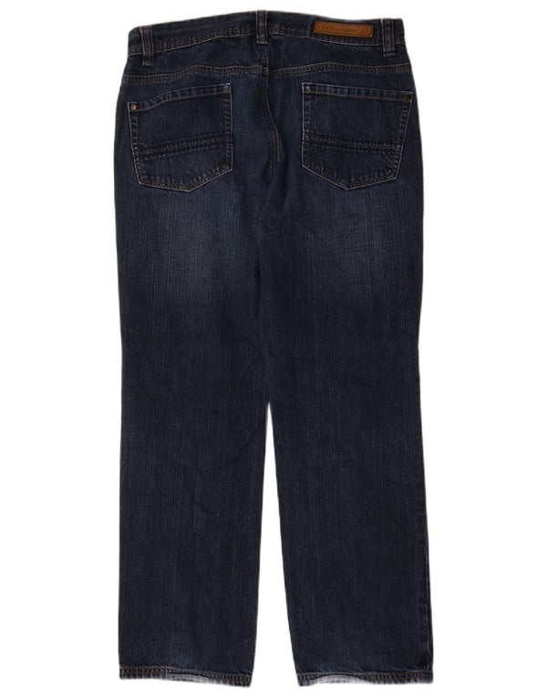 Besætningstøj Straight jeans til mænd W34 L28 Marineblå bomuld