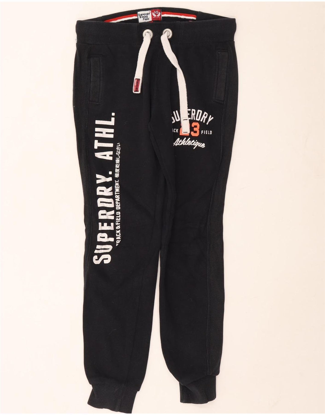 Superdry Herre grafisk træningsdragt Bukser Joggers Large Navy Blue Bomuld
