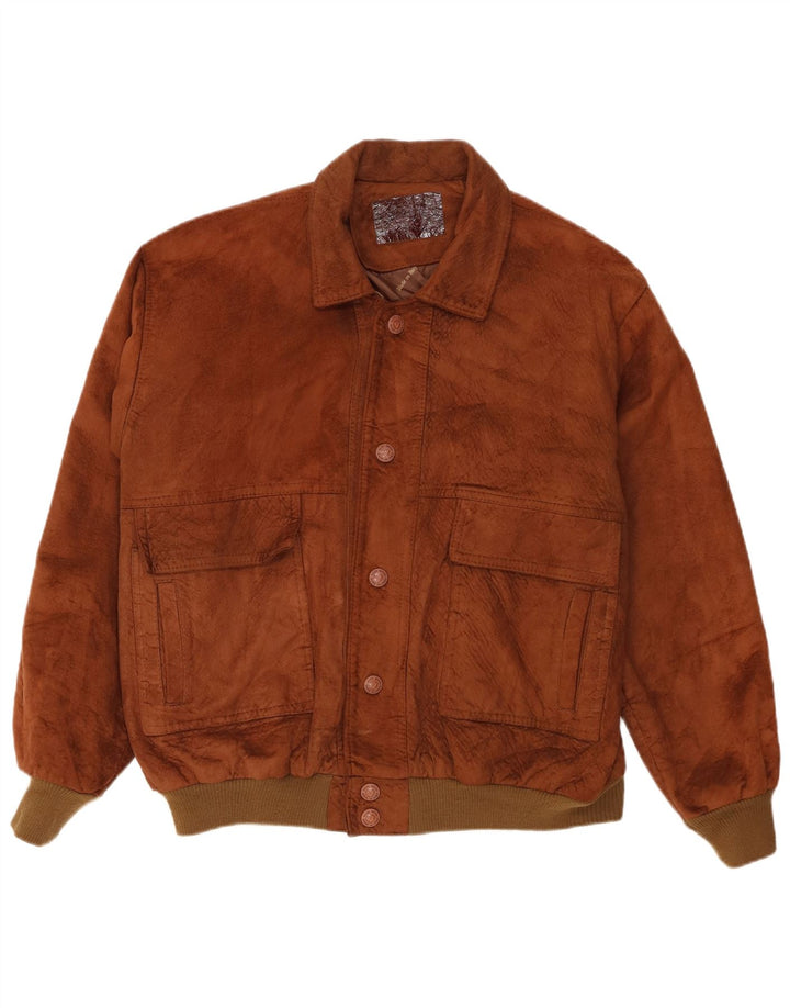 Alta Moda Herre Bomber Ruskindsjakke UK 42 XL Brun